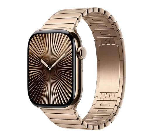 Apple Watch Series 10 42mm Gold Titanium Case w/ Link Bracelet A3003 GPS Cellular smartwatch