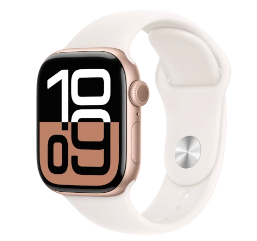 Apple Watch Series 10 42mm Rose Gold Aluminum Case w/ Apple OEM Band A3001 GPS Cellular smartwatch