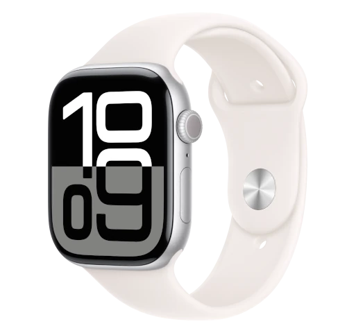 Apple Watch Series 10 42mm Silver Aluminum Case w/ Apple OEM Band A3001 GPS Cellular smartwatch
