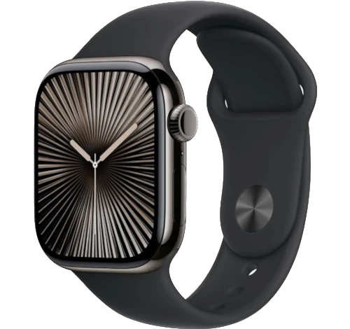 Apple Watch Series 10 42mm Slate Titanium Case w/Apple OEM Band A3001 GPS Cellular smartwatch