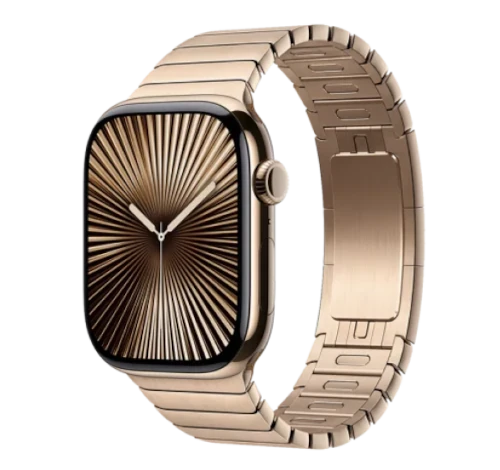 Apple Watch Series 10 46mm Gold Titanium Case w/ Link Bracelet A3003 GPS Cellular smartwatch