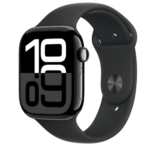 Apple Watch Series 10 46mm Jet Black Aluminum Case w/ Apple OEM Band A3003 GPS Cellular smartwatch