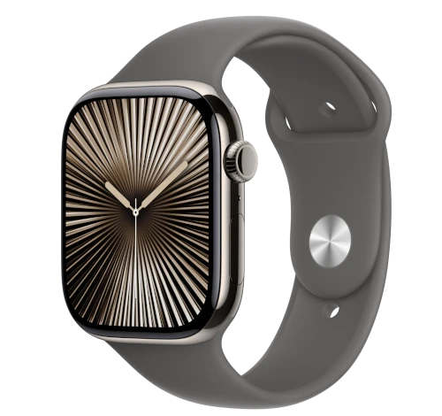 Apple Watch Series 10 46mm Natural Titanium Case w/ Apple OEM Band A3003 GPS Cellular smartwatch