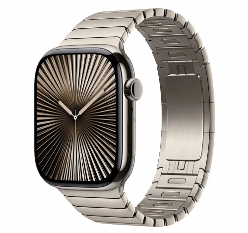 Apple Watch Series 10 46mm Natural Titanium Case w/ Link Bracelet A3003 GPS Cellular smartwatch