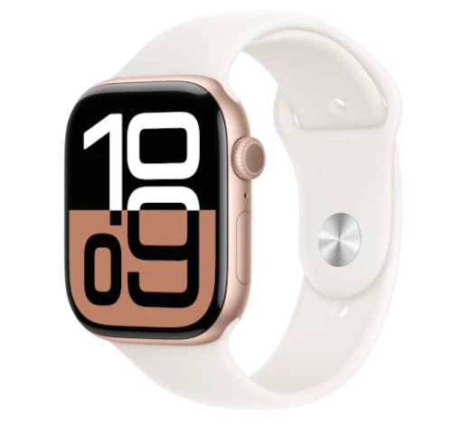 Apple Watch Series 10 46mm Rose Gold Aluminum Case w/ Apple OEM Band A2999 GPS Only smartwatch