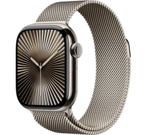 Apple Watch Series 10 46mm Slate Titanium Case w/ Milanese Loop A3003 GPS Cellular smartwatch